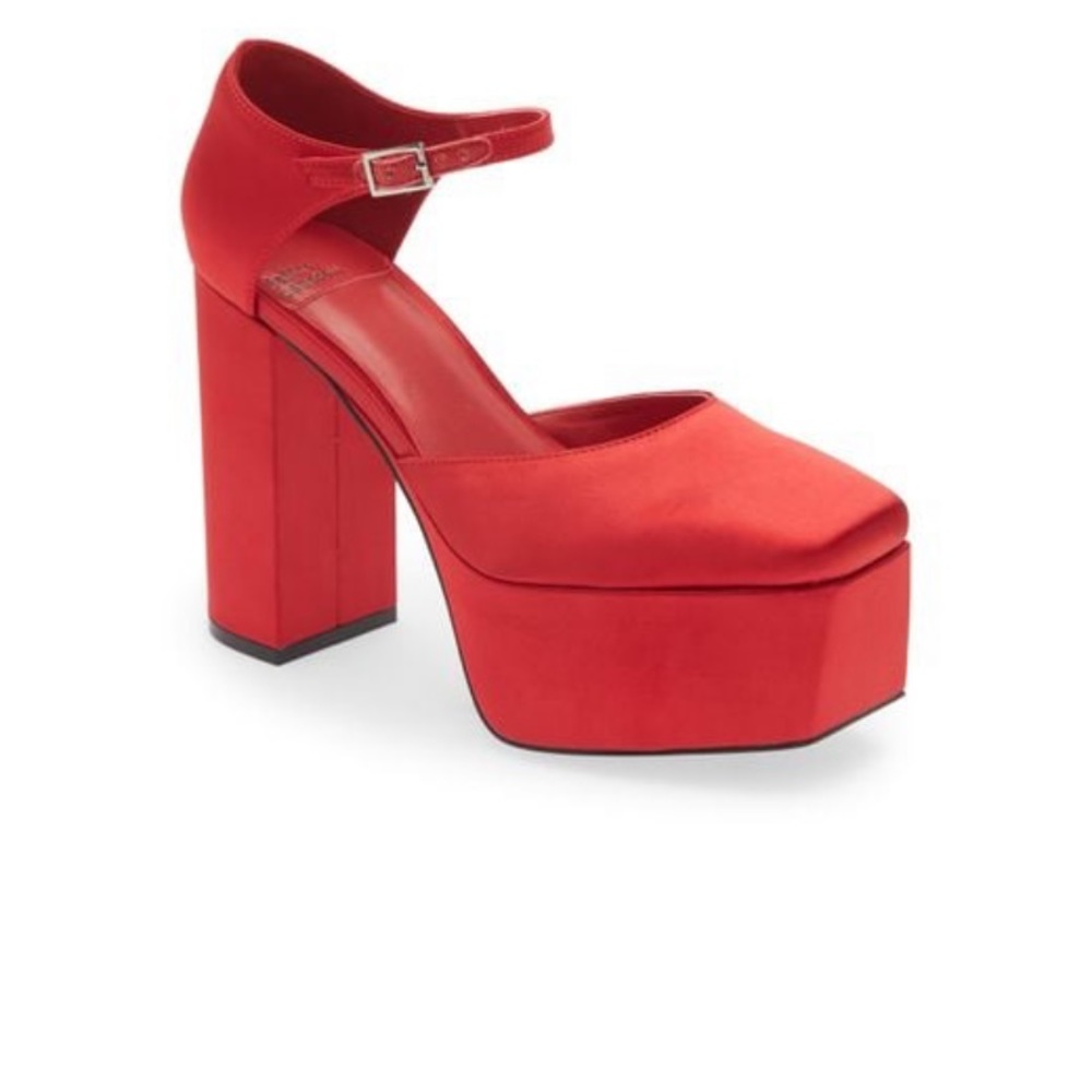 ISO! in search of red Jeffrey Campbell Ovr-n-out platforms in size 8